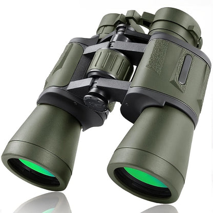 Full-Size 10x50 or Compact 8x40 Binoculars with Carry Case, Neck Strap and Lens Covers in Three Checkouts