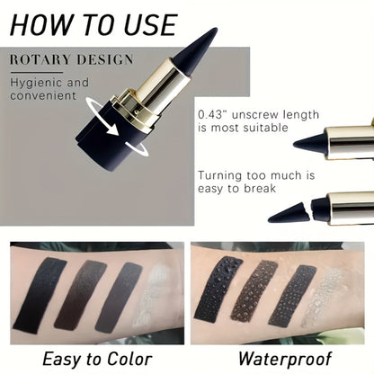 Cone-Tip Gel Eyeliner Stick Set in Brown, Black or Mixed Two- and Four-Piece Packs with Brushes