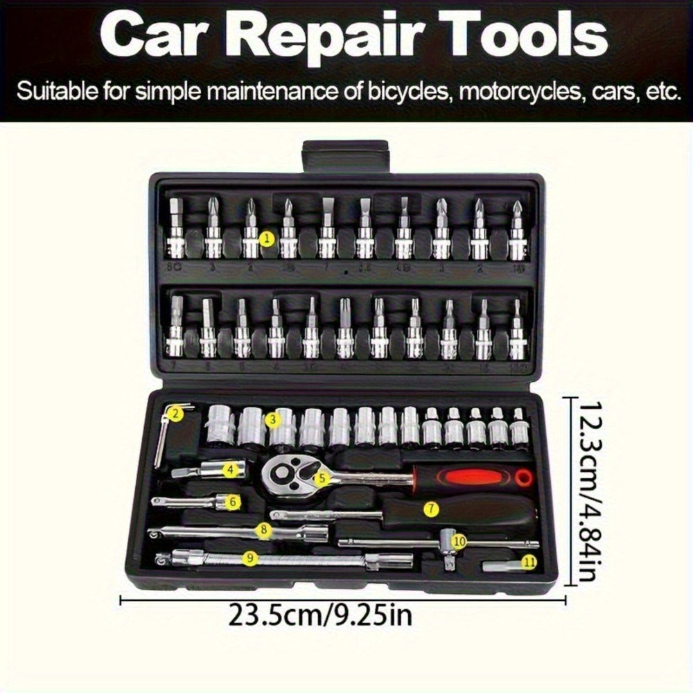 Automotive Socket and Hand Tool Kit in 45-Piece Case or 898-Piece Rolling Cabinet Checkout Options