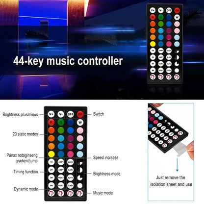 Neon Rope Lights RGB LED Flexible Strip with App & Remote Control, Music Sync, Cuttable, 24V Safe