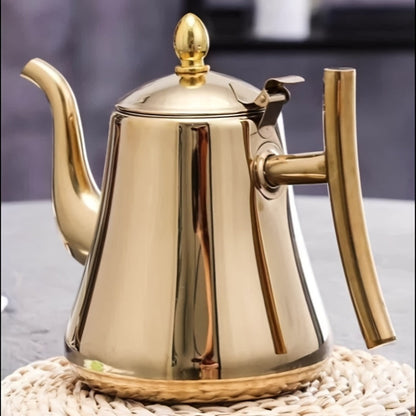 Stainless Steel Tea Kettle with Filter, Tea Pot Coffee Pot Cold Water Pitcher for Home Hotel Restaurant
