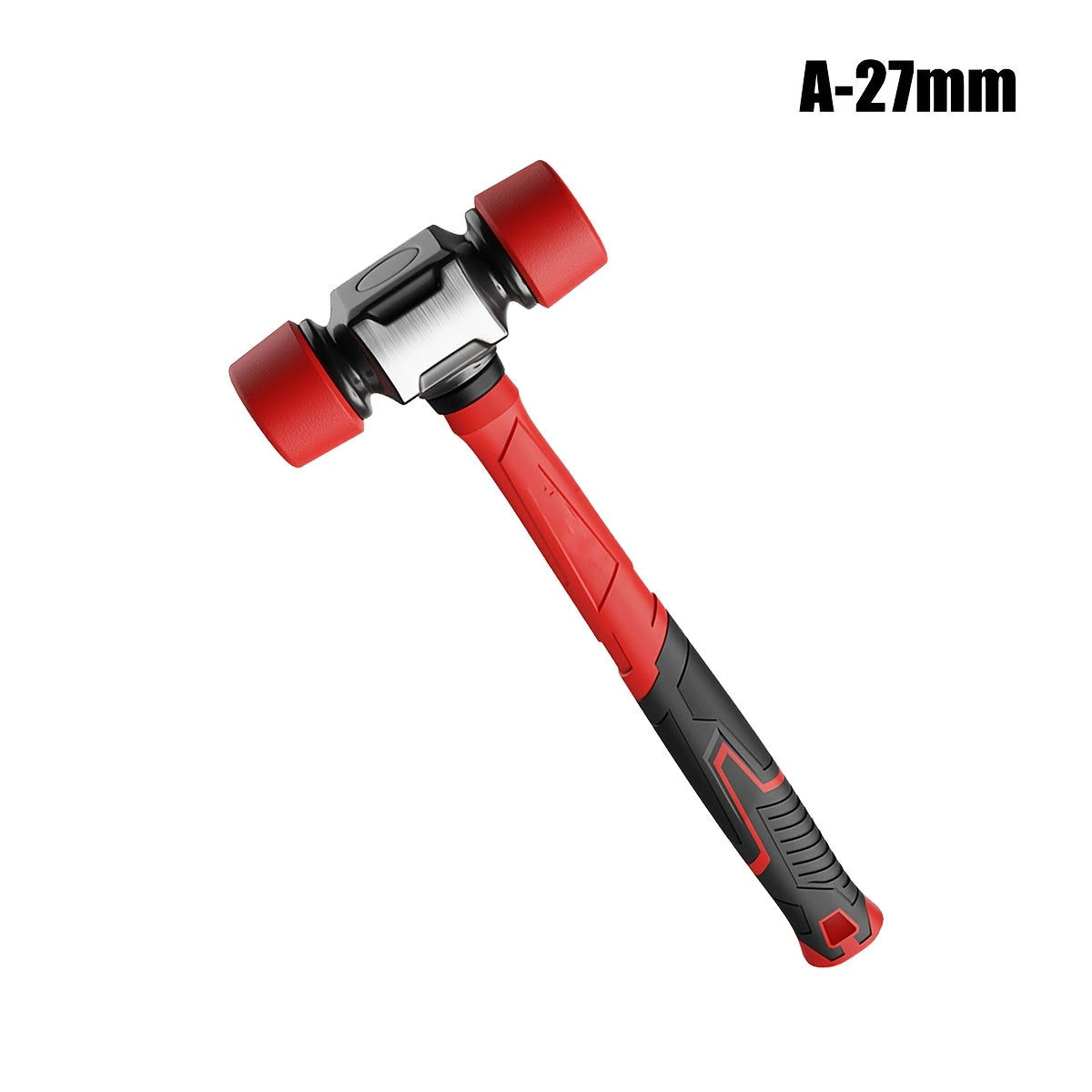 Rubber Mallet Hammer Heavy Duty 27mm & 36mm, Dead Blow Installation Hammer for Flooring Tile Carpentry Renovation