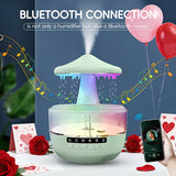 Upgraded Version - Colorful Raindrop Music Humidifier - Green