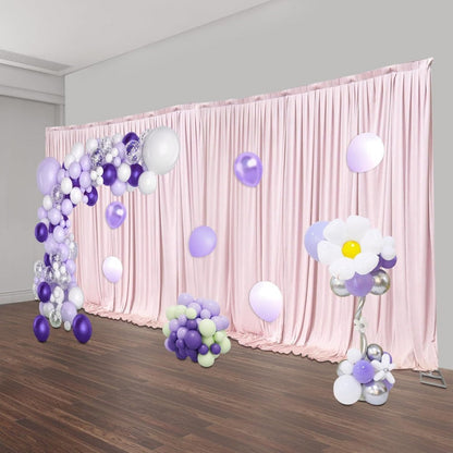 Pipe and Drape Backdrop Stand 10x20ft Heavy Duty Stainless Steel Portable Wedding Party Photography Background Support System with Base Kit
