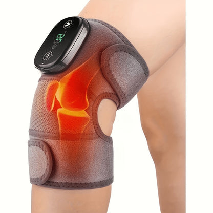 Knee Massager with Heat and Vibration, 3-in-1 Wireless Joint Massager for Knees, Shoulders & Elbows