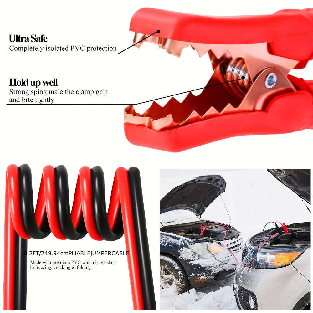 Car Roadside Emergency Kit with Jumper Cables, Towing Rope & Multifunctional Shovel – Complete Vehicle Safety Kit for Cars, Trucks & SUVs
