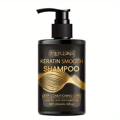 Keratin Shampoo and Conditioner Set Repairs Breakage Split Ends Moisturizes Scalp for Color-Treated Heat Damaged Dry Frizzy Hair All Hair