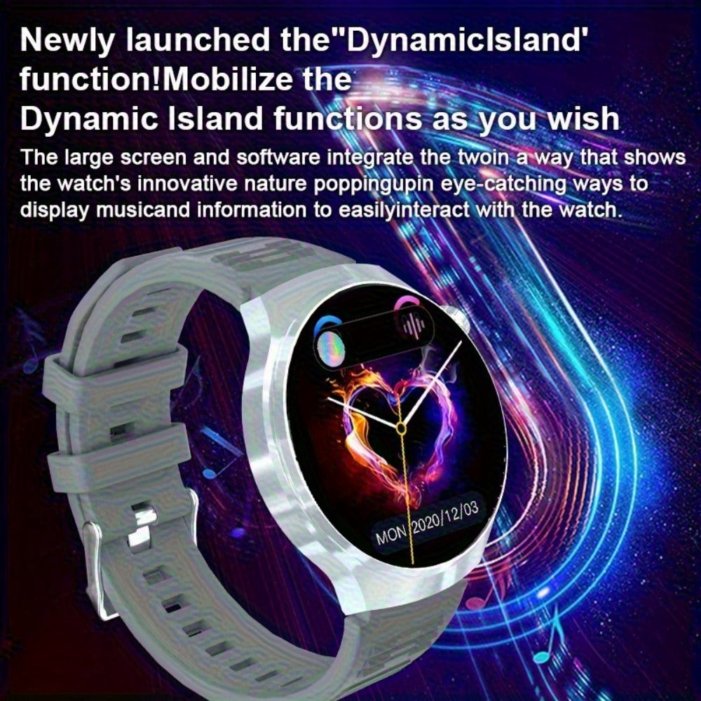 Smartwatch Round 2.01" Extra Large Screen with Wireless Calling, 100+ Sport Modes, Sleep and Heart Rate Readouts, Built-in Games Weather