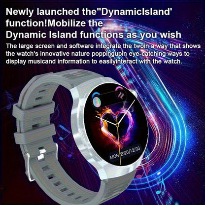 Smartwatch Round 2.01" Extra Large Screen with Wireless Calling, 100+ Sport Modes, Sleep and Heart Rate Readouts, Built-in Games Weather