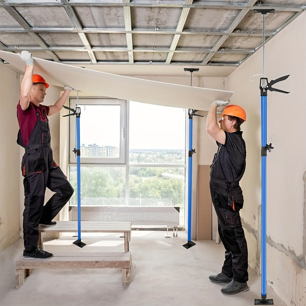 Adjustable Steel Support Rods for Drywall & Cabinet Installation, Extendable Construction Support Poles 19.7"-45.3" / 45"-114"