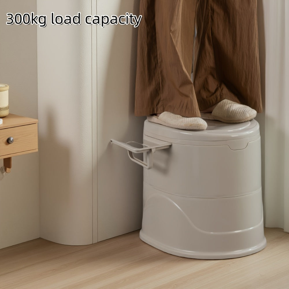 Portable Toilet with Lid Odor Control Tissue Holder Lightweight Camping Toilet for RV Camper Outdoor Travel Hiking Emergency Use No