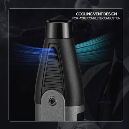 Windproof Torch Lighter 5 Pack Outdoor Butane Gas Lighter Set 1300 1800 Degree Blue Flame for Grilling, Camping and Outdoor Meals