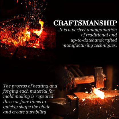 Hand-Forged Ulu Knife Rocker Blade High Carbon Steel Full Tang Rosewood Handle with Leather Sheath & Gift Box