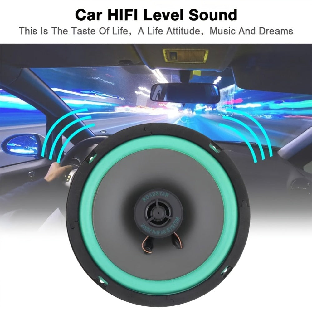6.5 Inch Car Speakers 160W HiFi Coaxial Full Range – Universal Automotive Audio Stereo Speaker, Single or Pair