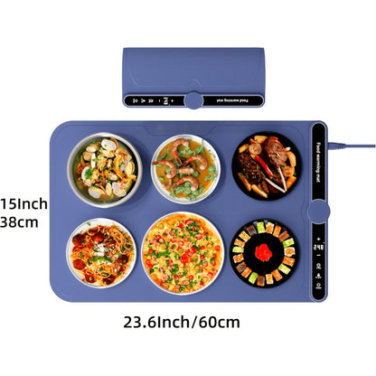 Electric Food Warming Mat with 6 Temperature Levels & Timer for Entryways, Bedrooms and Living Spaces