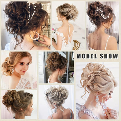 Hair Extensions Curly-Wavy 6-Inch Synthetic Messy Bun with Claw Clip and Seven Color Codes