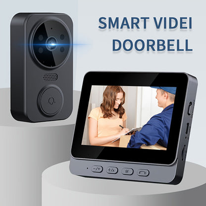 170° Wide Angle Video Doorbell Camera 1080P with 4.3" HD Monitor - No WiFi No App No Subscription