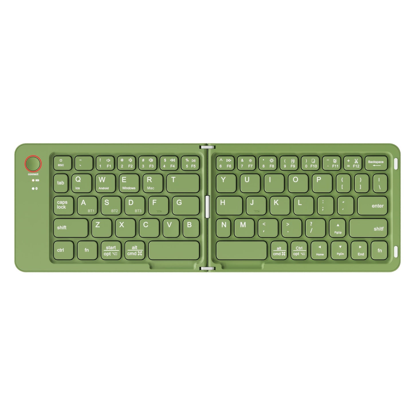 Folding Wireless Keyboard KLZO B023 Dual-Fold Magnetic, Slim Portable Bluetooth Keyboard, Ultra-Long Battery Life