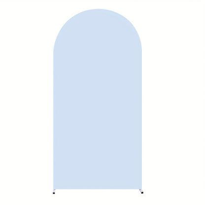 Wedding Arch Cover 6ft Polyester Fitted Round Top Backdrop Cover, Wrinkle-Free Machine Washable, for Wedding Ceremony Birthday Party Gender