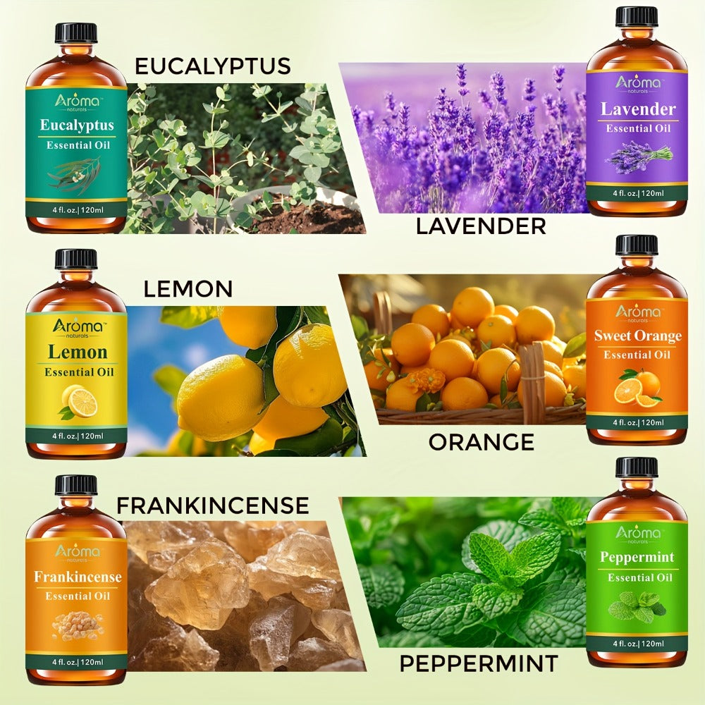 Lavender Essential Oil 4oz, Pure Aromatherapy Oil for Diffuser, Candle, Humidifier & Massage, Also in Eucalyptus