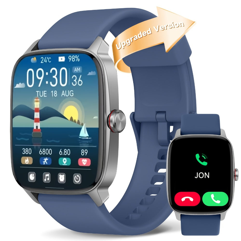 Smartwatch with Built-in Alexa FAWEIO 1.8" HD Touch Screen, Bluetooth Calling, 100+ Sport Modes, Fitness Tracker Heart Rate Sleep