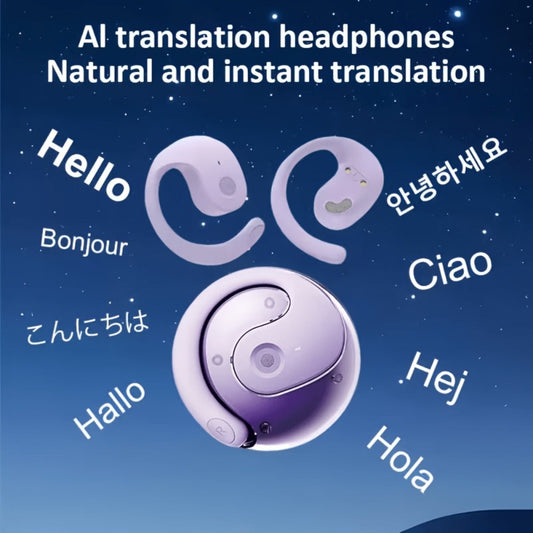 100 Language Real-Time Translation TWS Earphones Coconut Ball Pendant Wireless Earbuds for Bedside Audio, Alarms and Room Entertainment
