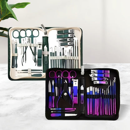 Manicure Set 9 18 30 60pcs Professional Nail Clipper Pedicure Kit Portable Travel Grooming Tools – Cuticle Trimmer Nail File Nail Care Gift