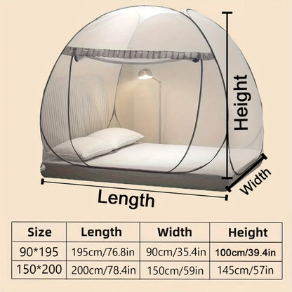 Mosquito Net for Bed Pop Up Bed Canopy 360° Protection Portable Foldable Yurt Mosquito Net for Garden, Yard and Pest Management