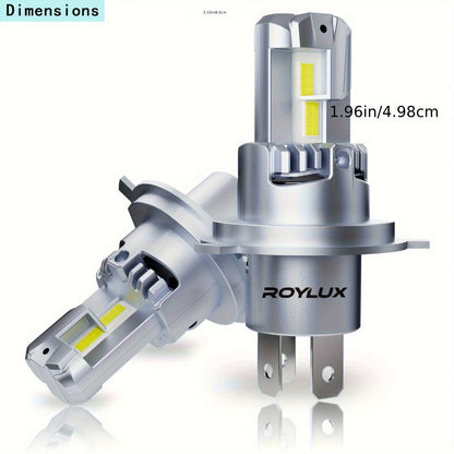 H4 LED Headlight Bulbs 60000LM 120W 6500K White High Low Beam Conversion Kit, 9003 HB2 HIR2 9012 Mini CSP Chips Non-Polarity EMC