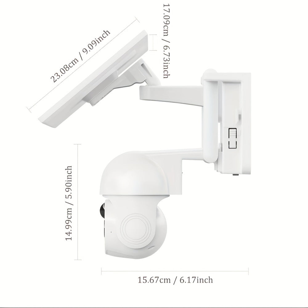 Solar Pan-Tilt Security Camera with 4G or 2.4GHz WiFi Options, 355° Pan, 90° Tilt and Two-Way Audio