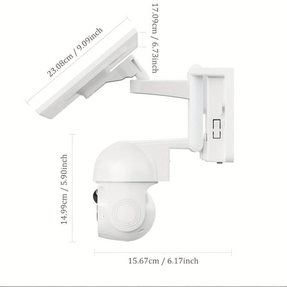 Solar Pan-Tilt Security Camera with 4G or 2.4GHz WiFi Options, 355° Pan, 90° Tilt and Two-Way Audio