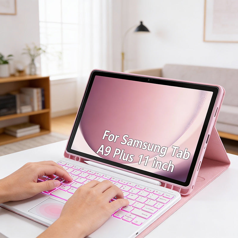 Samsung Galaxy Tab A9 Plus 11 Inch Keyboard Case with Detachable USB-C Keyboard Magnetic Cover Pen Slot for SM-X210 X215 X216 X218