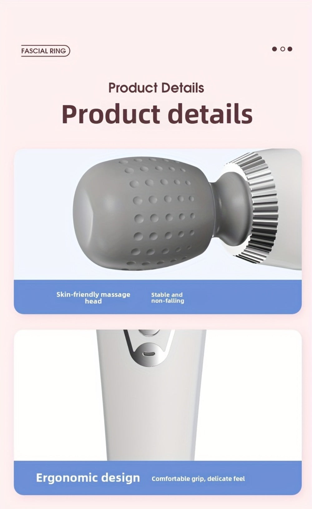 USB Rechargeable Vibration Massage Stick, Portable Handheld Full Body Massager for Neck, Back, Legs & Waist Relaxation