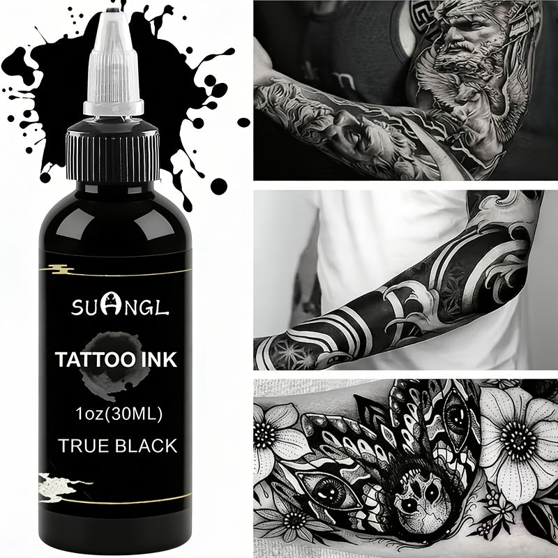 Tattoo Ink Black and White 1.01oz Bottle Options with Single, Two-Bottle and Mixed Color Sets