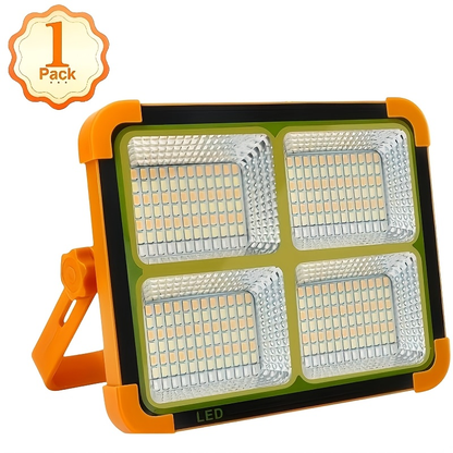 Magnetic Solar Work Light with Hook – 6500 Lumen LED Camping Light, Adjustable Brightness, Solar & USB-C Dual Charging, 6 Modes