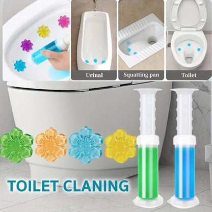 Toilet Cleaning Gel Stamp with Dispenser, Toilet Bowl Freshener & Cleaner Gel Stamps Scale & Toilet Ring