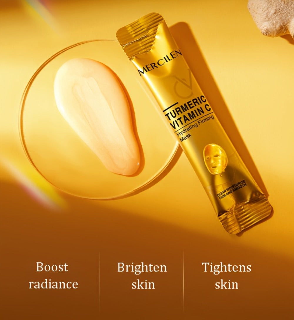 Turmeric Tear Off Facial Mask 20pcs - Deep Gel Face Mask, & Radiance Boosting, Non-Sticky Peel Off Mask for Daily Skin Care