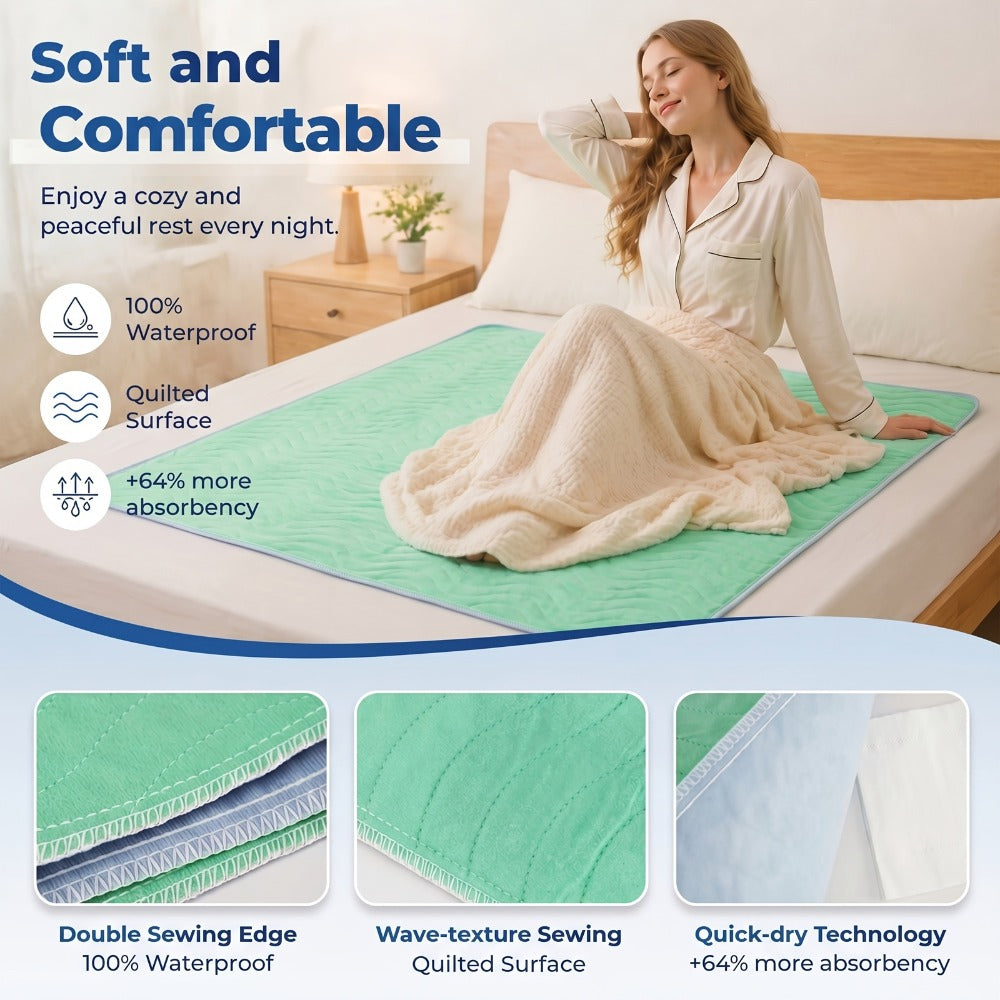 Reusable Underpads 36x36 Inch Extra Heavy Absorbency Bed Pads for Adults Kids and Elderly for Entryways, Bedrooms and Living Spaces