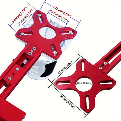 Circle Cutting Jig 3-in-1 Woodworking Router Fixture Expandable 3.54 to 24 Inch Diameter for Entryways, Bedrooms and Living Spaces