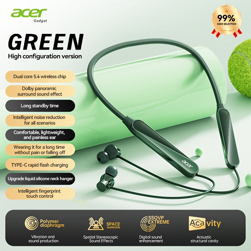 Acer TWS Wireless Earbuds Gaming Mode Low Latency, Noise Isolation Stereo Sound USB-C Charging Long Battery Life