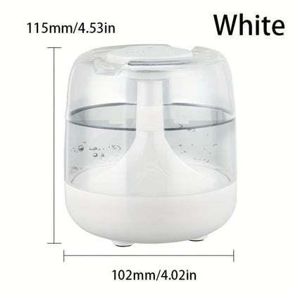 Cool Mist Humidifier with 7-Color Night Light & Transparent Tank, USB Quiet Humidifier 24H Runtime