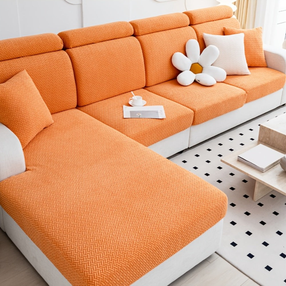 Sofa Cover Sectional Panel Options for Single to 4 Seats, Chaise, Armrest Pair or Backrest in Five Colors