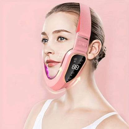 V-Face Slimming Massager 6-Speed USB Rechargeable Electric Jawline Chin Sculpting Device for Makeup, Travel and Everyday Vanity Use