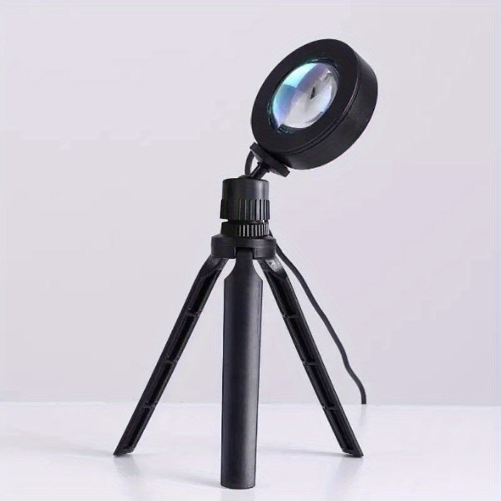 RGB Sunset Lamp Projection with Stand & Remote Control, USB Color Changing Sunset Light for Bedroom
