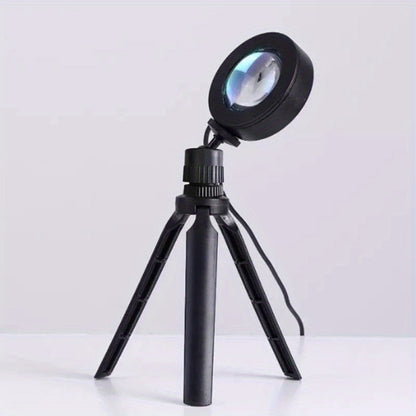 RGB Sunset Lamp Projection with Stand & Remote Control, USB Color Changing Sunset Light for Bedroom