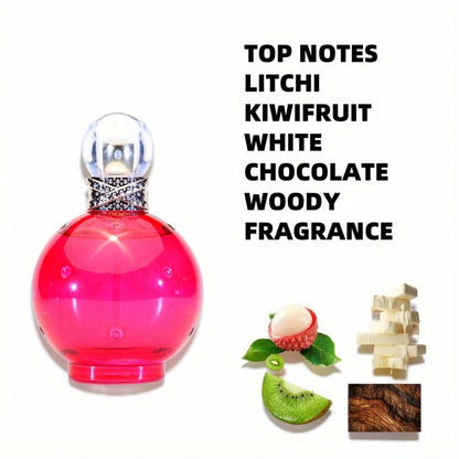 Eau de Toilette Britney Spears Fantasy for Women 3.4 oz Spray in Pink Round Bottle and Boxed Presentation