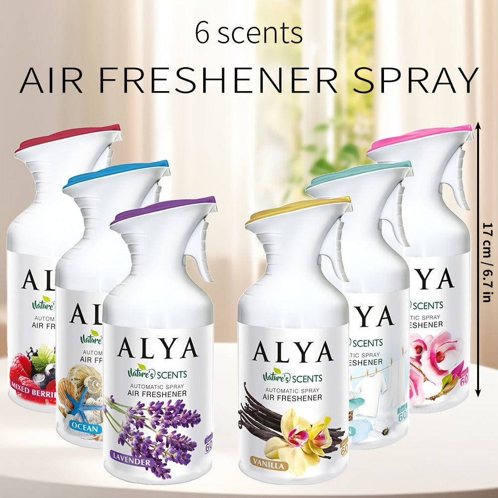Aromatherapy Air Freshener Spray 6 Scents, Lavender Vanilla Ocean Magnolia for Entryways, Bedrooms and Living Spaces