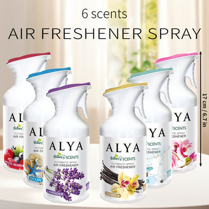 Aromatherapy Air Freshener Spray 6 Scents, Lavender Vanilla Ocean Magnolia for Entryways, Bedrooms and Living Spaces