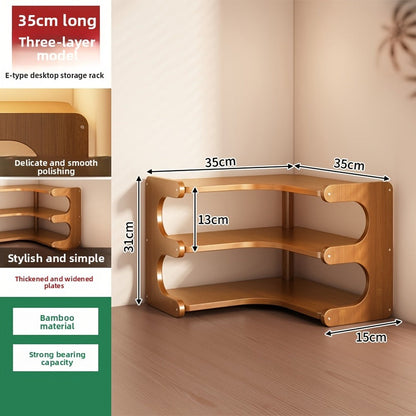Corner Shelf Organizer 2 3 Tier Space Saving Desk Corner Rack for Home Office Bedroom Living Room