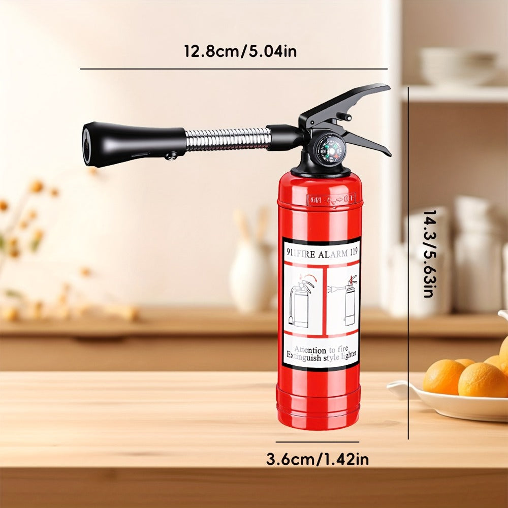 Fire Extinguisher Lighter Refillable Butane Windproof Novelty Lighter Multifunctional Hose for Entryways, Bedrooms and Living Spaces